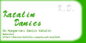 katalin danics business card